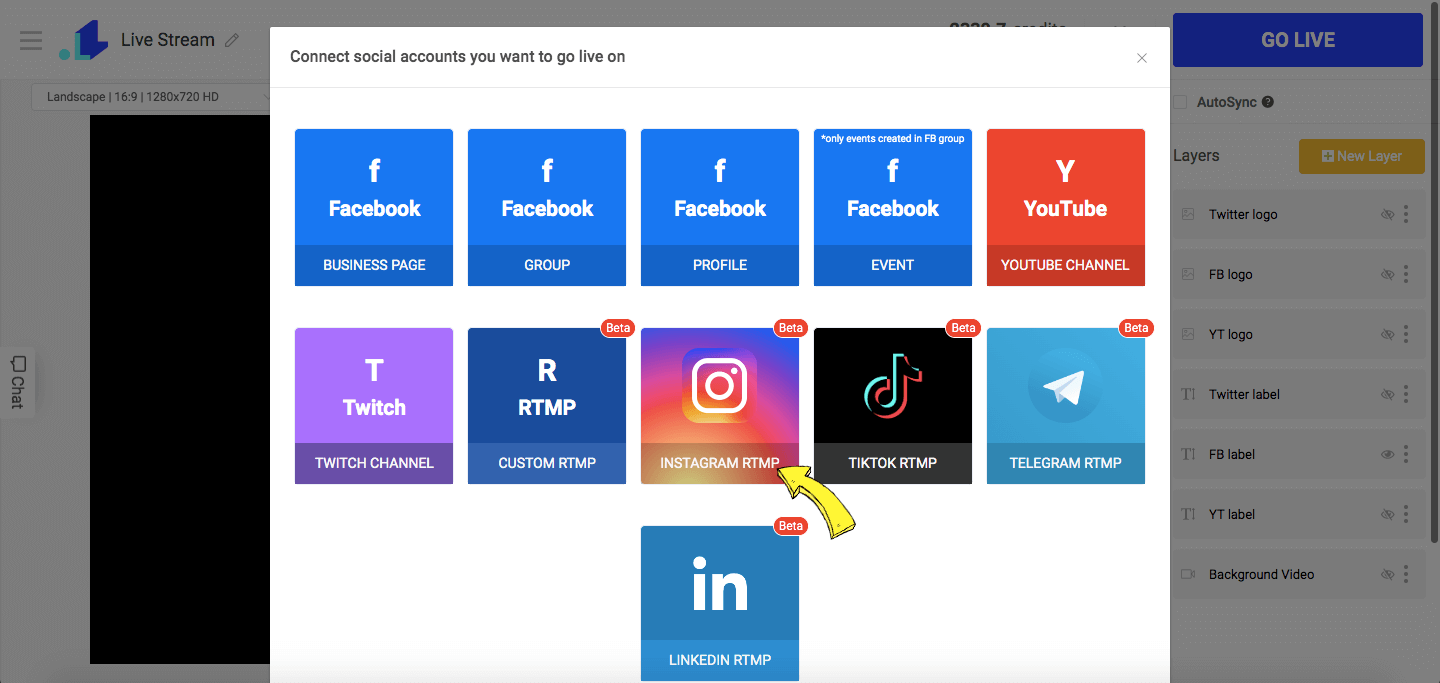 Instagram Streaming via RTMP