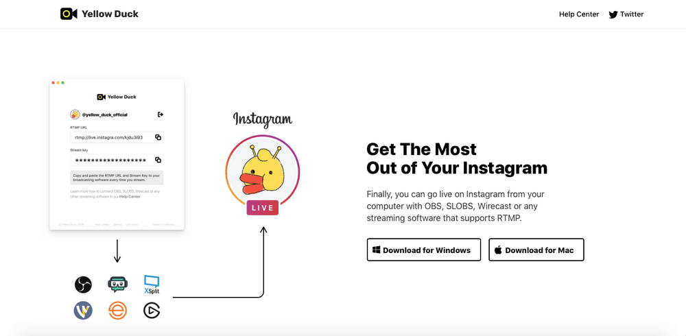 Download Yellow Duck for Instagram Live