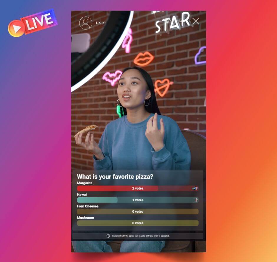 Active Poll on Instagram Live