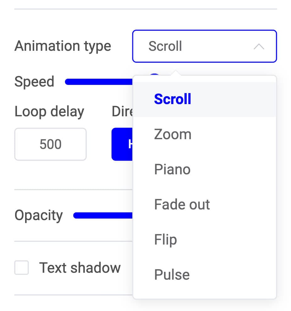 Crawling Text Styles