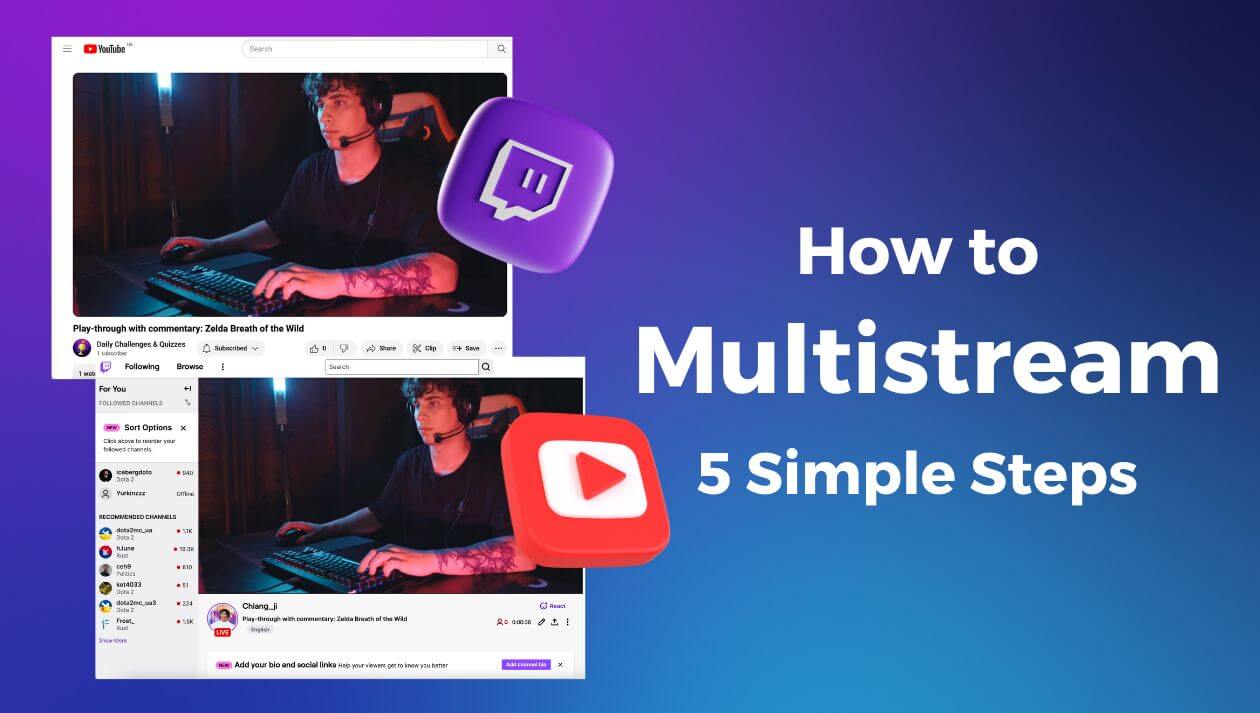 Stream to multiple online sites obs