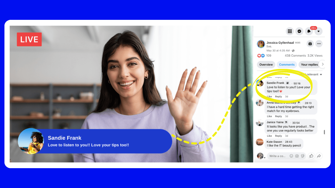 How to see sales live stream on facebook